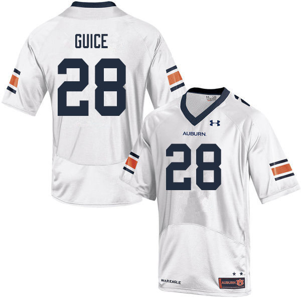 Men #28 Devin Guice Auburn Tigers College Football Jerseys Sale-White - Click Image to Close